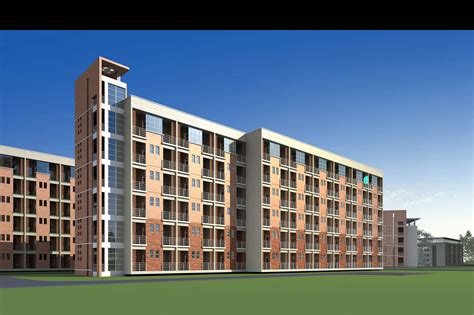 Multi Storey Residential Building 3d Model Max 3ds