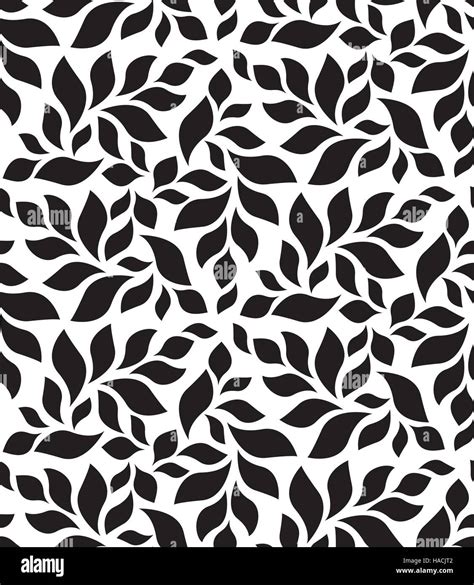 Vector Geometric Seamless Pattern Modern Floral Leaves Texture Stock