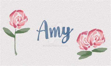 Amy Watercolor My Name By Bitsn On Deviantart