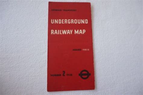 July 1938 No 2 Railway Map London Transport Underground Tube Hans