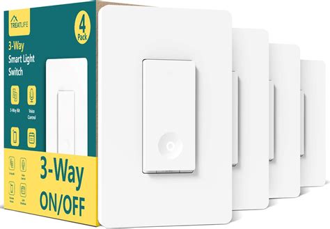 Treatlife 3 Way Smart Light Switch 24ghz Wifi Light Switch Single Pole3 Way Switch Compatible