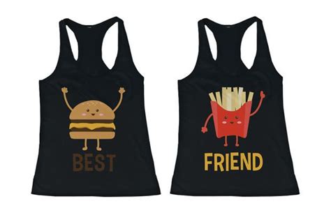 Burger And Fries Bff Tank Tops Best Friend Matching Tanks Sleeveless