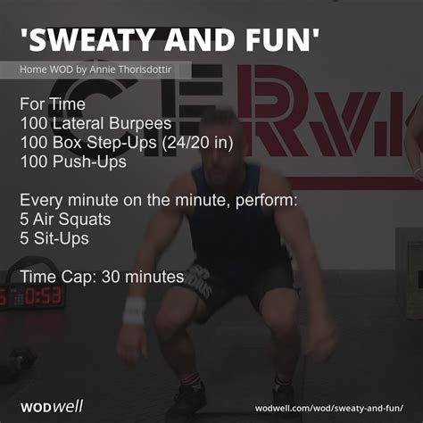 Sweaty And Fun Workout Home Wod By Annie Thorisdottir Wodwell
