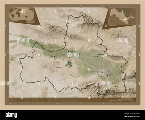 Samarkand Region Of Uzbekistan Low Resolution Satellite Map