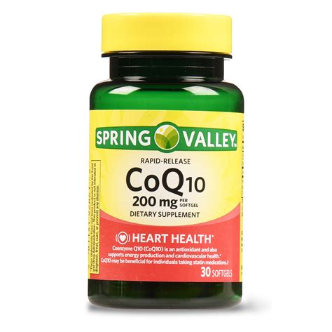 Spring Valley Coq10 Rapid Release Softgels 200 Mg 30 Ct