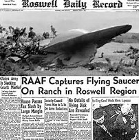 Image result for 1947 - An object crashed near Roswell, NM.