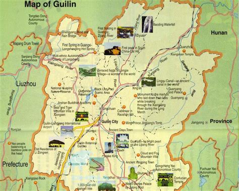 Guilin Map Guilin China Map Guilin Tourist Map