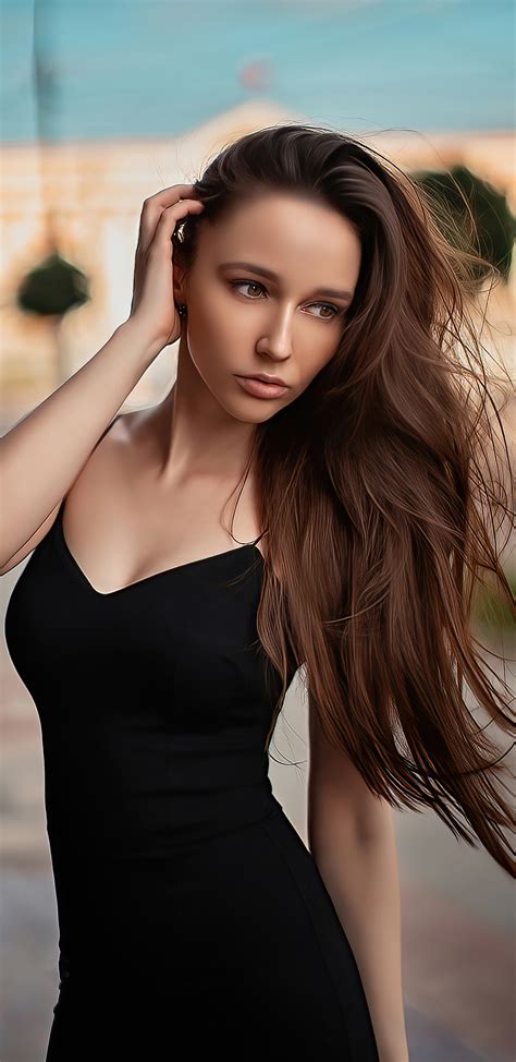 1440x2960 girl black dress hands in hair 4k samsung galaxy note 9 8 s9 s8 s8 qhd hd 4k