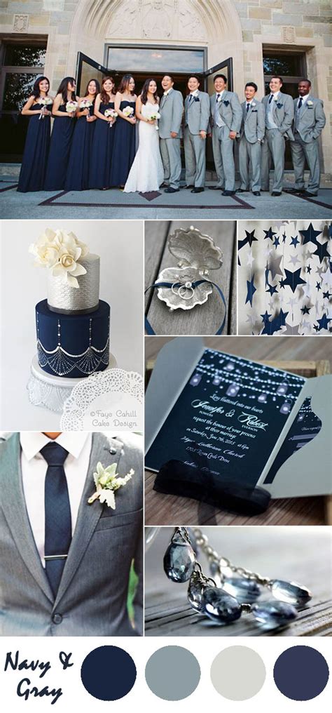 Ten Most Gorgeous Navy Blue Wedding Color Palette Ideas