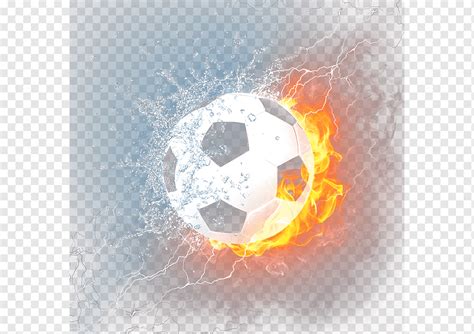 Soccer Ball On Fire And Water