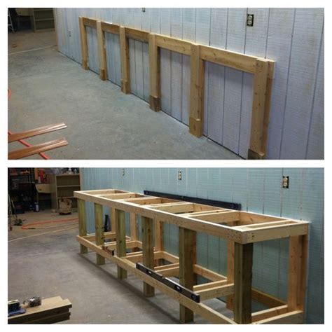 Shop Work Bench Framing 4x4 2x4 And 2x6 Construction Garage Work