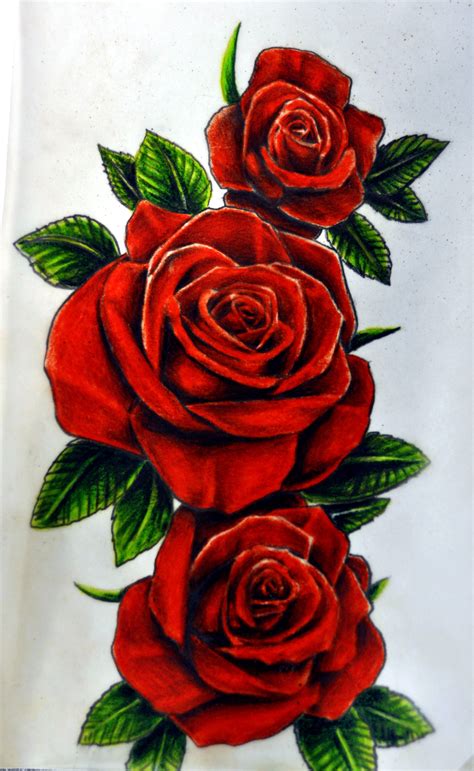 Rose Drawing Tattoo Red Rose Tattoo Red Rose Drawing