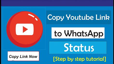 How To Copy Youtube Link To Whatsapp Status Youtube
