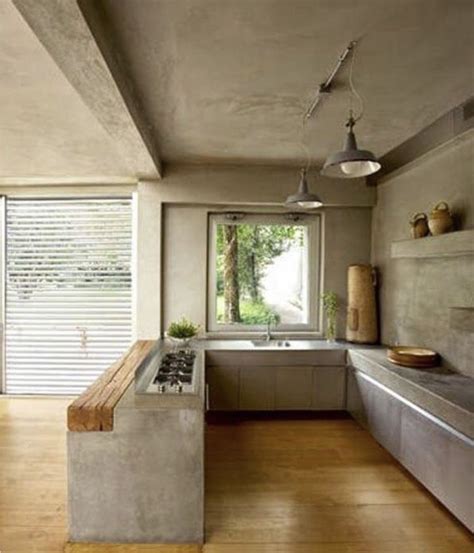 Concrete Kitchen Diseño De Interiores De Cocina Cocinas De Estilo