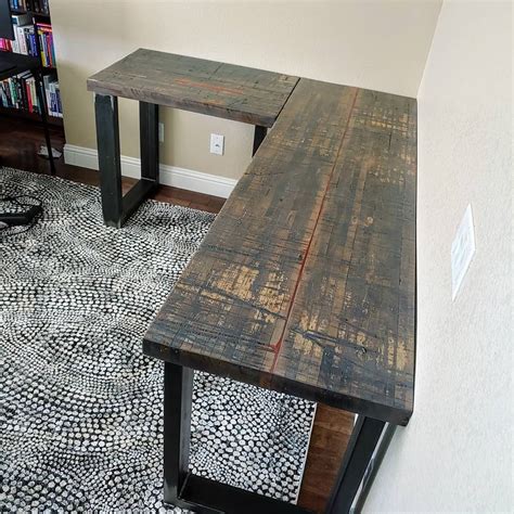 Custom Reclaimed Boxcar Flooring Desk I Built For A Friend Rwoodworking