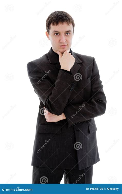 A Young Brooding Man In A Suit Stock Photo Image Of Leader