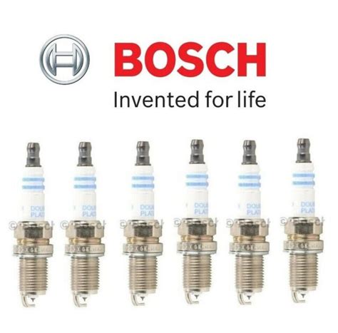 Set Of 6 Spark Plugs Bosch Double Platinum 8103 For Cadillac Ford Mazda