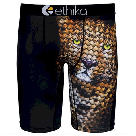 Ethika Mens The Staple Fit Carbon Leo Long Boxer Briefs Underwear