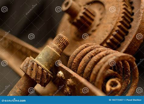 Old Machine Parts Stock Image Image Of Design Industrial 102772427