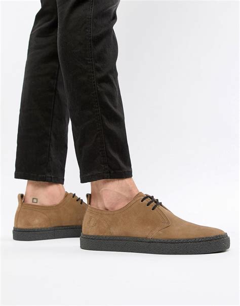Fred Perry Linden Low Suede Shoes In Tan In Brown For Men Lyst Uk