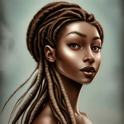 Mocha Skinned Couple Wearing Elegant Clothing And Airbrushed Dreadlocks · Creative Fabrica