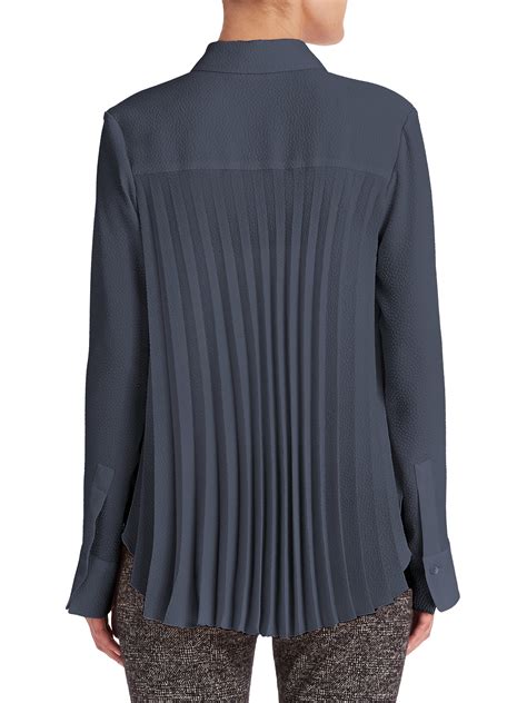 Lyst See By Chloé Textured Pleated Back Shirt In Blue