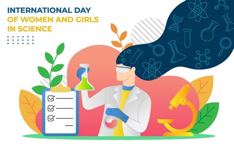 International Day Of Women And Girls In Science 4657794 Vector Art At