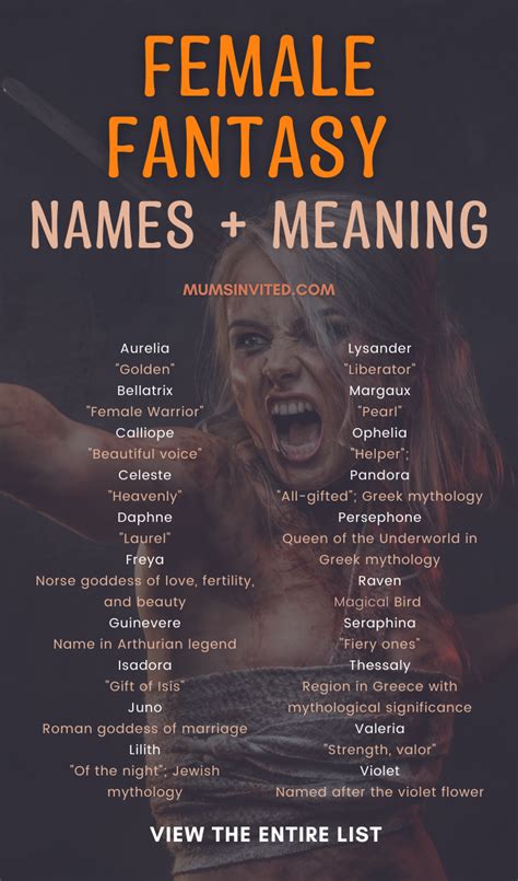 dark female fantasy character names with meaning harry potter book names book names best