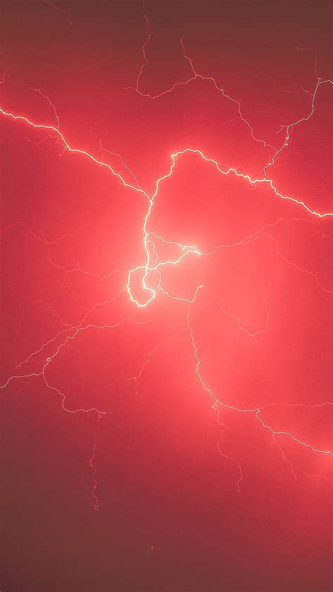Lightning Storm Red Sky Iphone 7 6s 6 Plus Pixel Xl One Plus 3 3t
