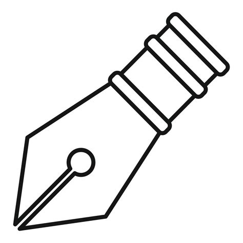 Gold Nib Icon Outline Vector Ink Tool 15107774 Vector Art At Vecteezy
