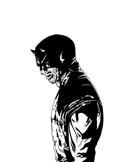 Daredevil In Black And White By Sigint On Deviantart