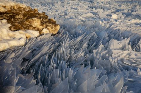 Frozen Lake Michigan Shatters Into Stunning Ice Shards