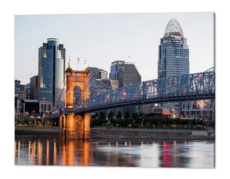 Cincinnati Skyline Art Print Downtown Cincinnati Skyline Etsy