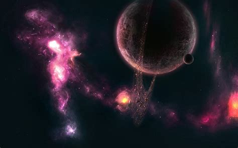 Wallpaper Digital Art Galaxy Planet Space Art Nebula Atmosphere