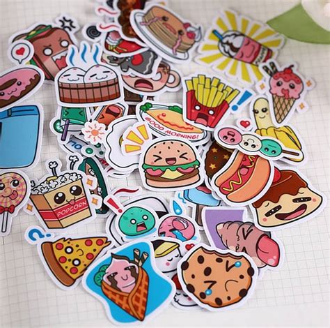 Cute Food Stickers Kawai Cute Stickers Planner Stickers Etsy