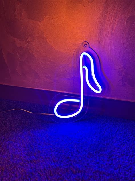 Musical Note Neon Sign Custom Neon Sign Personalized T Etsy