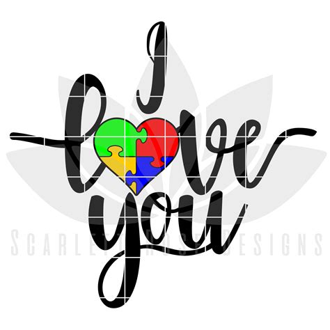 I Love You Autism Mom Dad Autism Svg Scarlett Rose