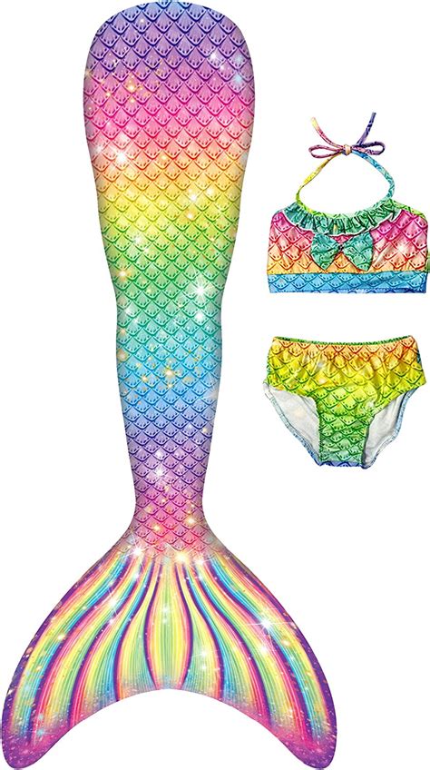 Buy Yitu Girls Mermaid Tails For Swimming Bikini Set Princess Cosplay