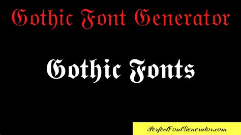Gothic Font Generator With Cool Symbols Copypaste Tool