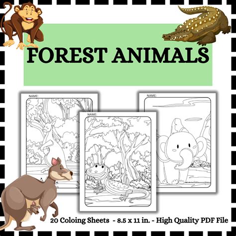 Cute Forest Animals Coloring Sheets Forest Animals Coloring Pages
