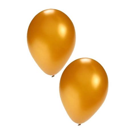 Zo heb je gigantische lollies in huis! 25x Gouden ballonnen - 27 cm - ballon goud voor helium of ...