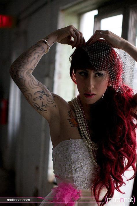 Tattooed Bride With Red Hair Ill Have My Hair Red For The Wedding