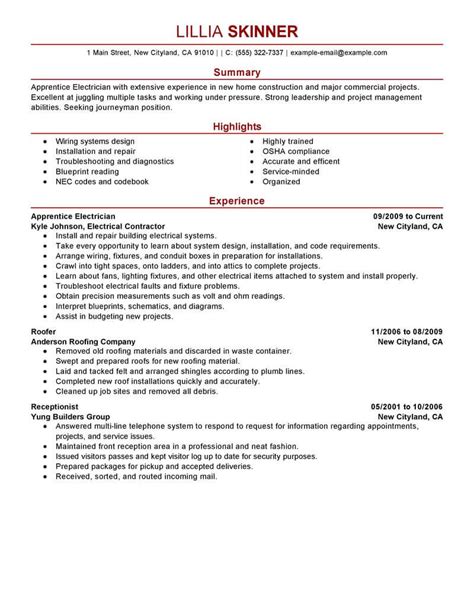 It's for any professional who wants to show off their background, with a touch of flair. Best Apprentice Electrician Resume Example From ...
