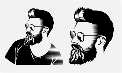 Bearded Men Hipster Face Vector Image 5108320 Vector Art At Vecteezy