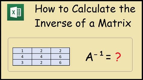 An inverse matrix has the same size as the matrix of which it is an inverse. How to calculate and create an inverse matrix in Excel ...