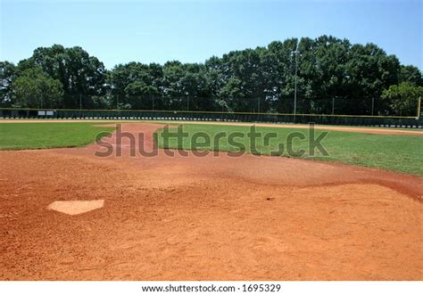 Baseball Field Behind Home Plate Stock Photo Edit Now 1695329