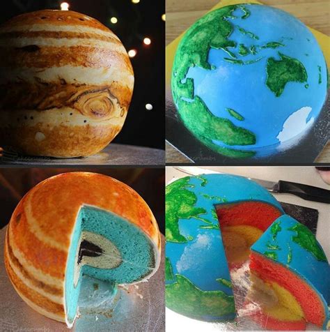 Earth Cake For Earths Interior Project Planet Cake Earth Cake Cake