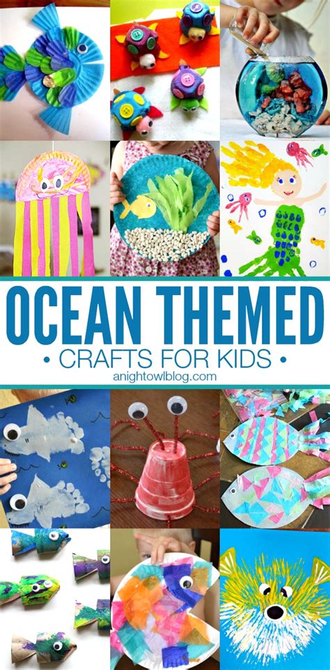 Ocean Themed Crafts For Kids A Night Owl Blog