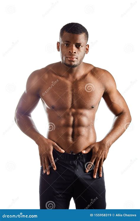 Good Looking Male Model Standing With Palms On His Hips Stock Image