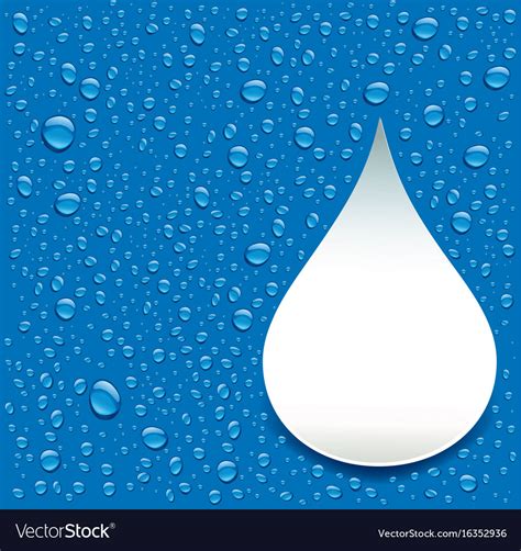 Background With Many Blue Water Drops Royalty Free Vector